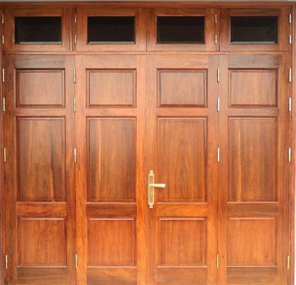 Mẫu cửa gỗ công nghiệp 4 cánh mang lại sự sang trọng cho ngôi nhà
