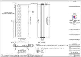 2. Bản vẽ chi tiết cửa gỗ công nghiệp MDF mẫu DM 1001