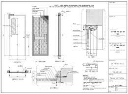 Bản vẽ chi tiết cửa gỗ công nghiệp MDF Veneer mẫu trơn